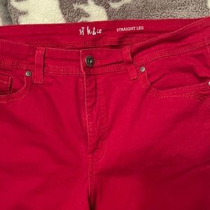 Style & Co RED denim pants